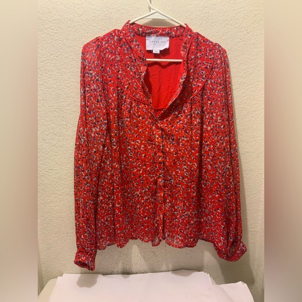 NWOT The Shirt Rochelle Behrens Blouse red in size XL